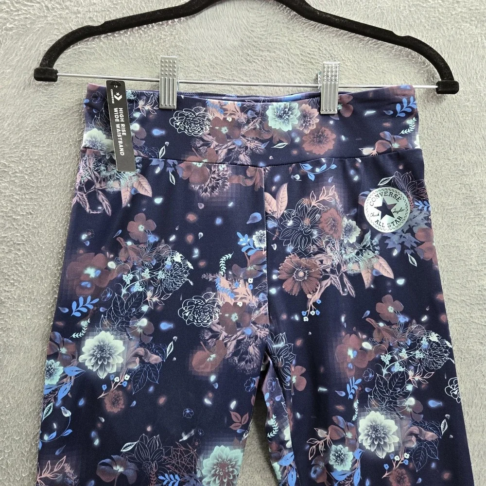 Converse Girl Activewear‎ Pants L Navy Floral Yoga Legging 24